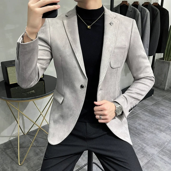 Mens Suede Jacket Tailored Fit