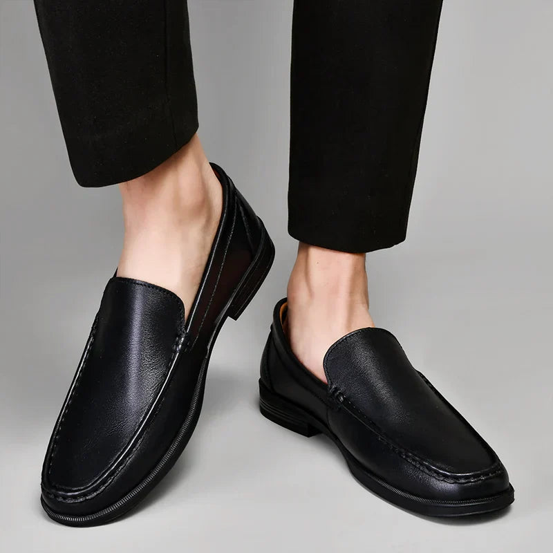 Mens Loafers Genuine Leather Slip-On