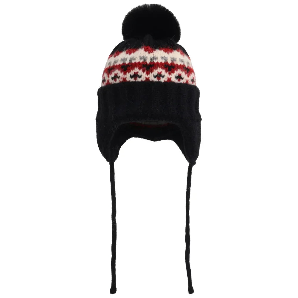 Womens Knit Hat with Pom Pom Warm Fit