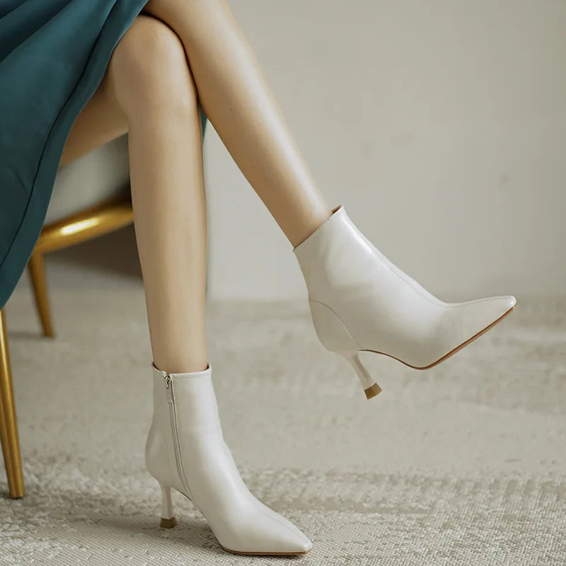 Womens Ankle Boots Leather Classic Fit
