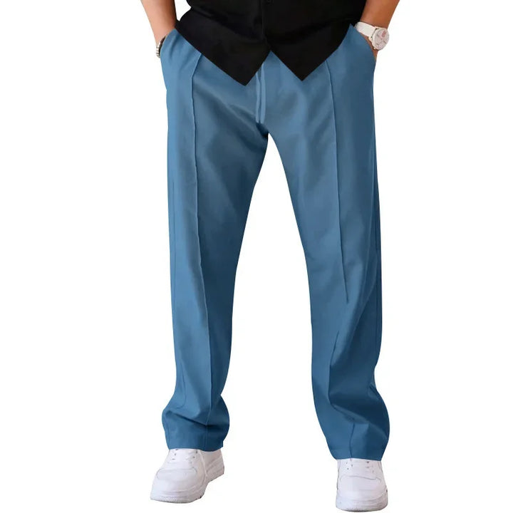 Womens Straight Leg Pants with Elastic Waist Comfortable Fit