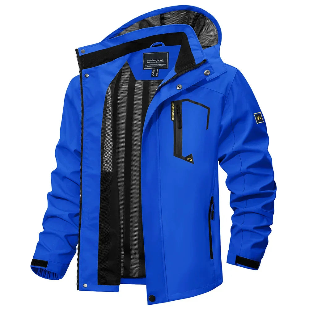 Mens Windbreaker Jacket Waterproof Breathable Lightweight