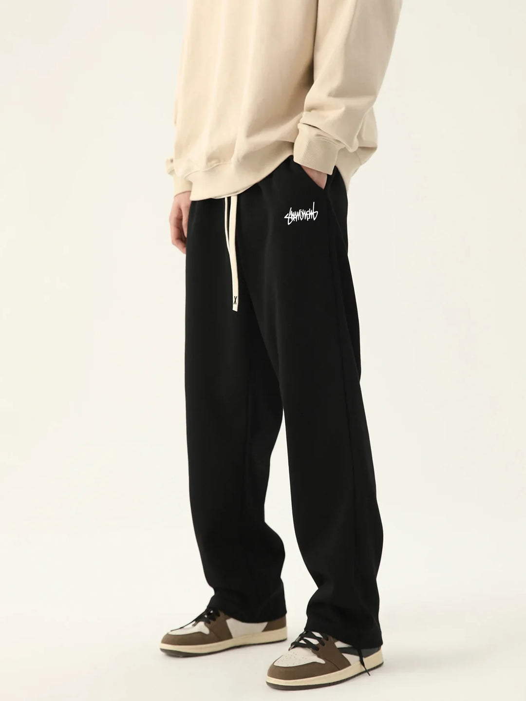 Mens Sweatpants Cotton Comfortable Loose Fit