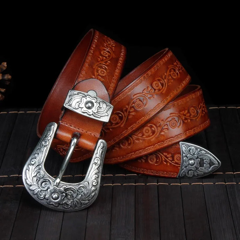 Unisex Leather Belt Classic Fit - BritishMode