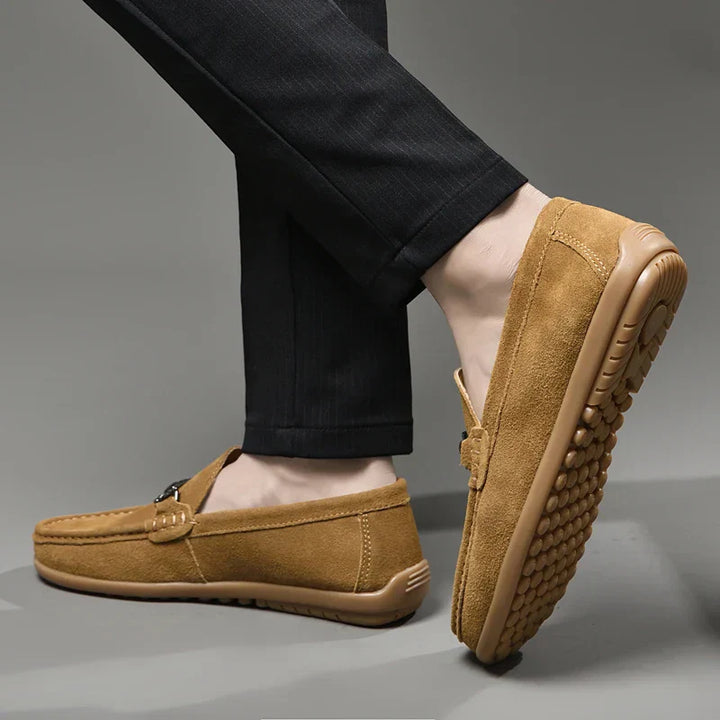 Mens Loafers Suede Slip-On