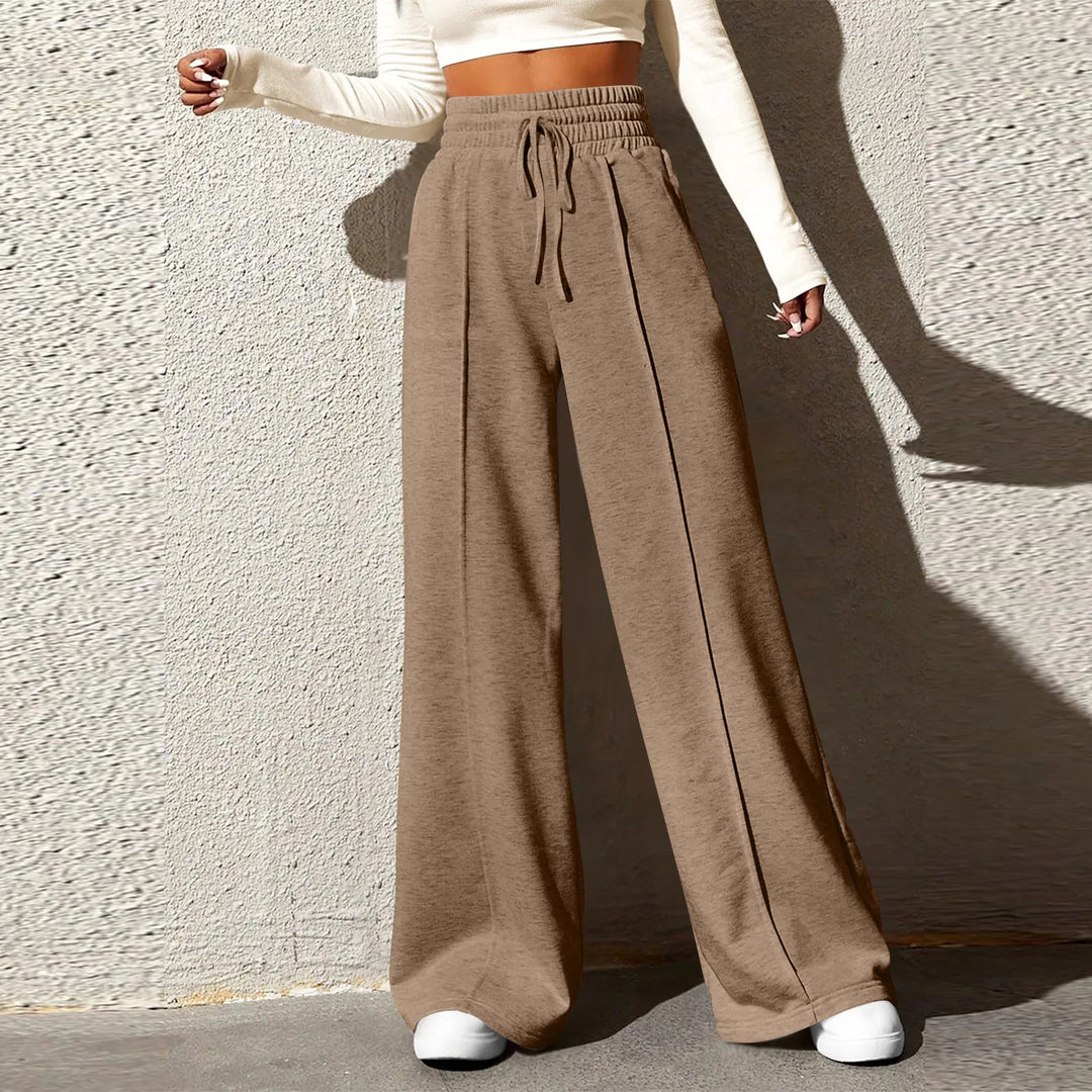 Womens Wide Leg Joggers with Elastic Waist Comfortable Fit