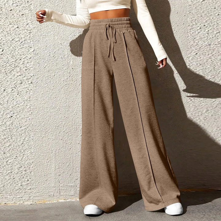 Womens Wide Leg Joggers with Elastic Waist Comfortable Fit