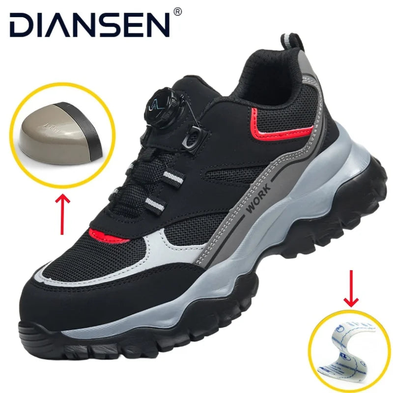 Mens Safety Work Shoes Lightweight Breathable - BritishMode