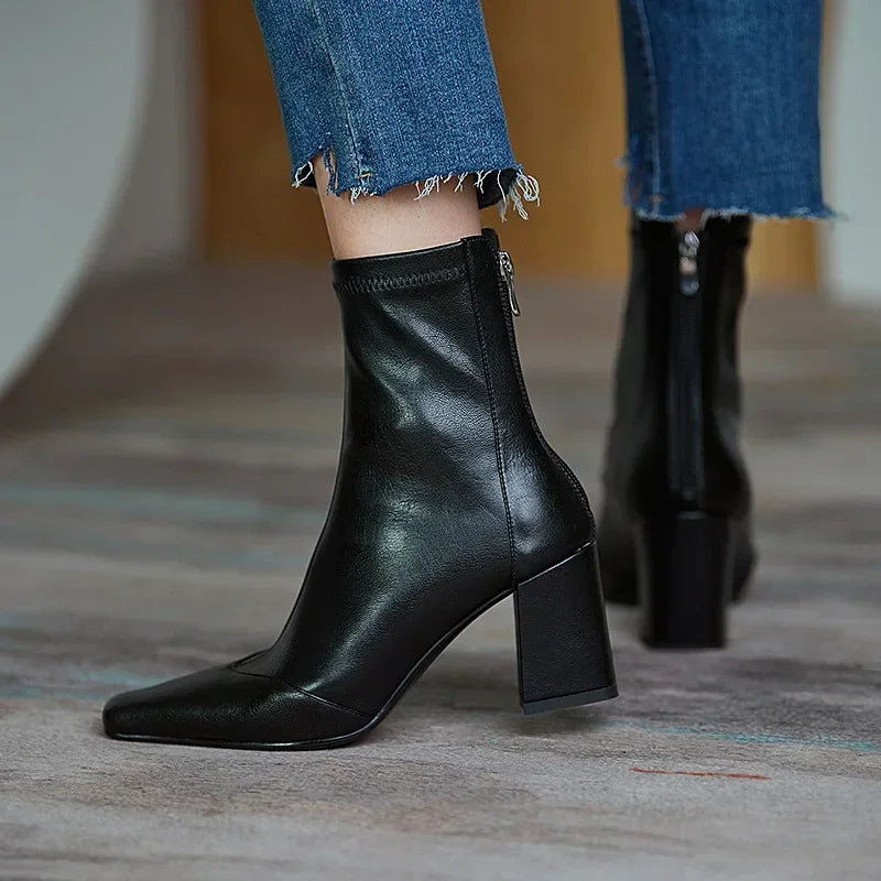 Womens Ankle Boots Leather Classic Fit