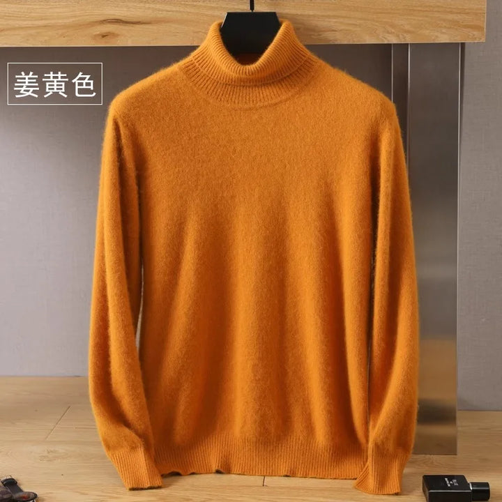 Mens Cashmere Crew Neck Sweater Soft Fit