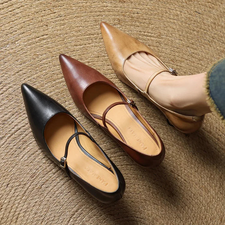 Womens Genuine Leather Pumps Classic Fit