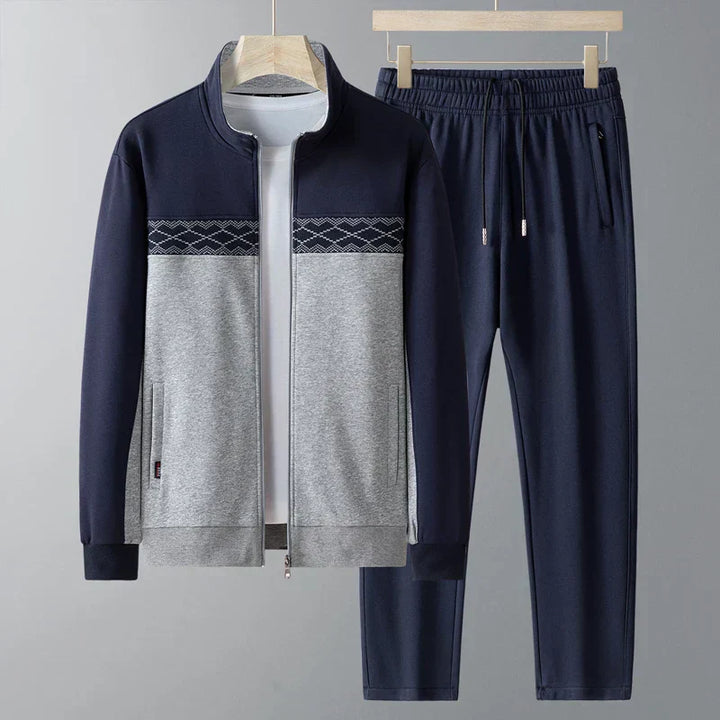 Mens Tracksuit Set Zip-Up Relaxed Fit