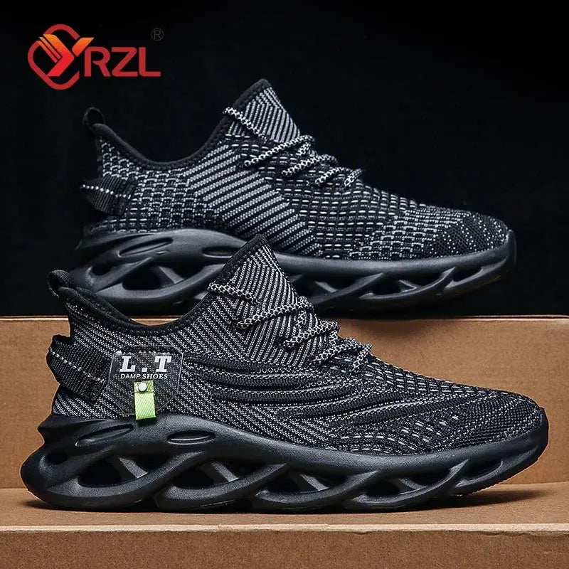 Mens Running Sneakers Breathable Mesh Shock Absorbing Sole - BritishMode