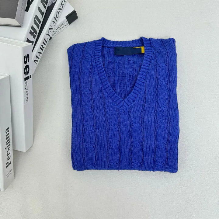 Womens Relaxed Fit V-Neck Casual Jumper Sweater