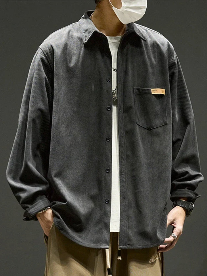 Mens Casual Cargo Shirt Relaxed Fit