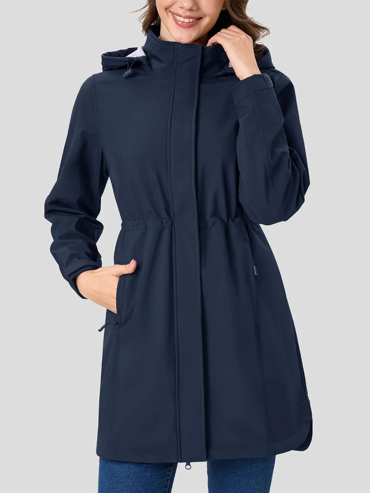 Womens Parka Jacket Breathable Lightweight Water Resistant