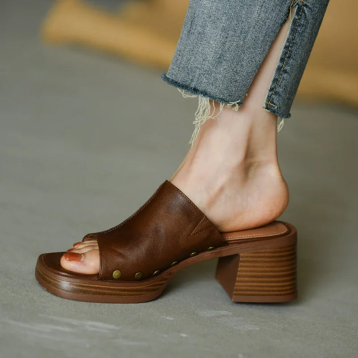 Womens Leather Sandals Comfortable Fit