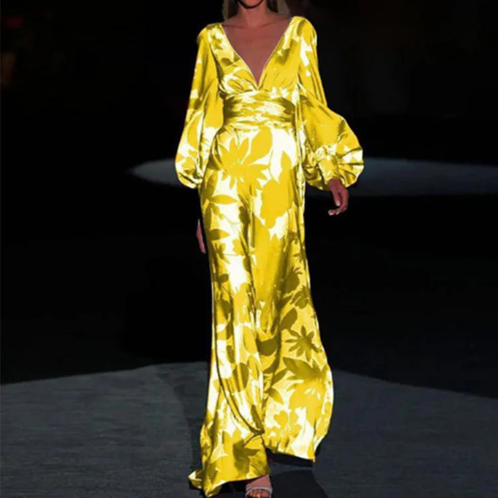 Womens Maxi Dress Floral Pattern Long Length