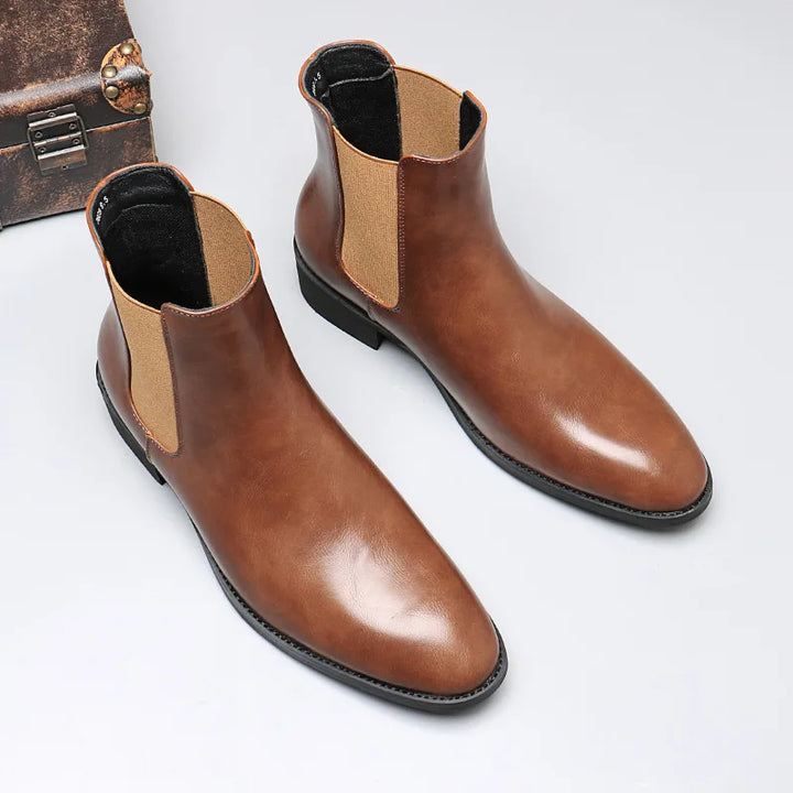 Mens Chelsea Boots Leather Ankle Fit