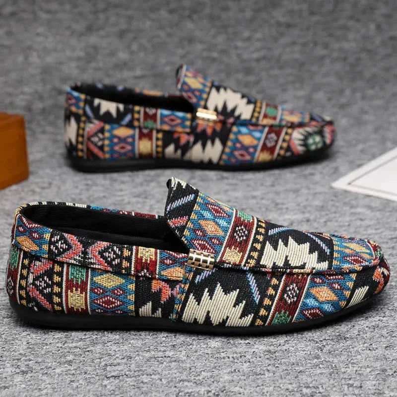 Mens Canvas Loafers Lightweight Casual Slip-On Shoes