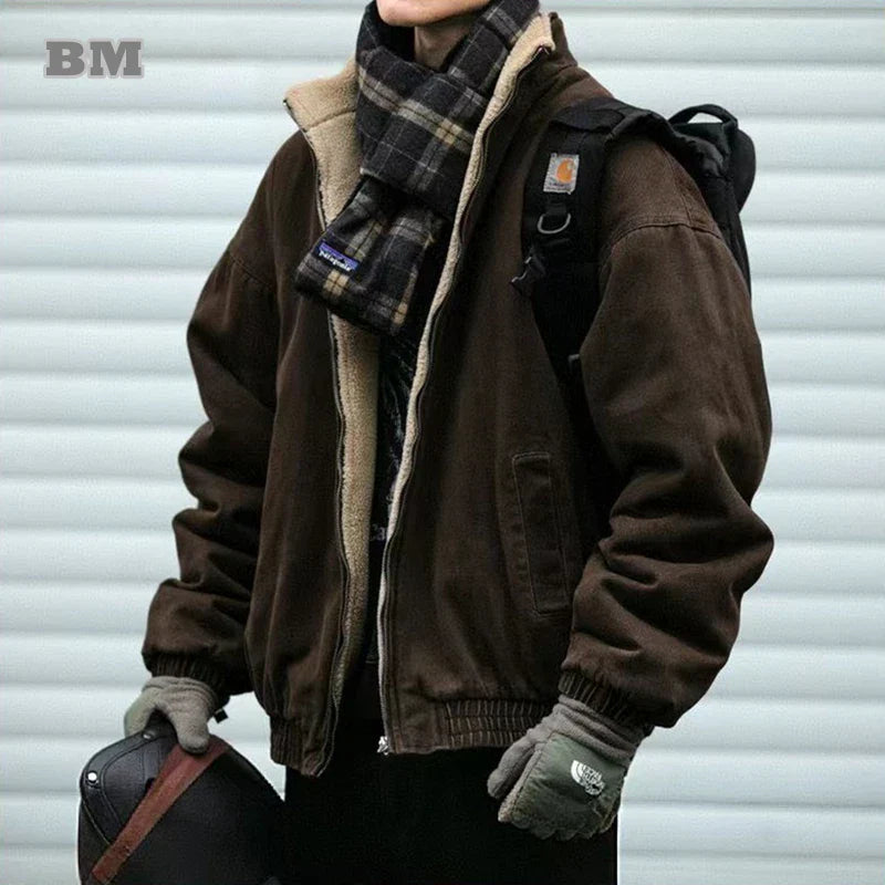 Mens Fleece Jacket Classic Retro Fit - BritishMode