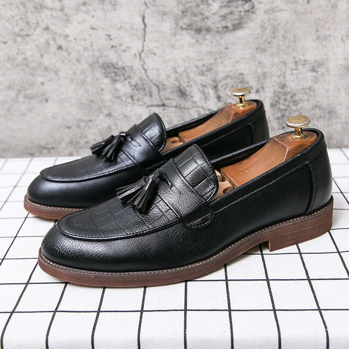 Mens Leather Moccasin Loafers