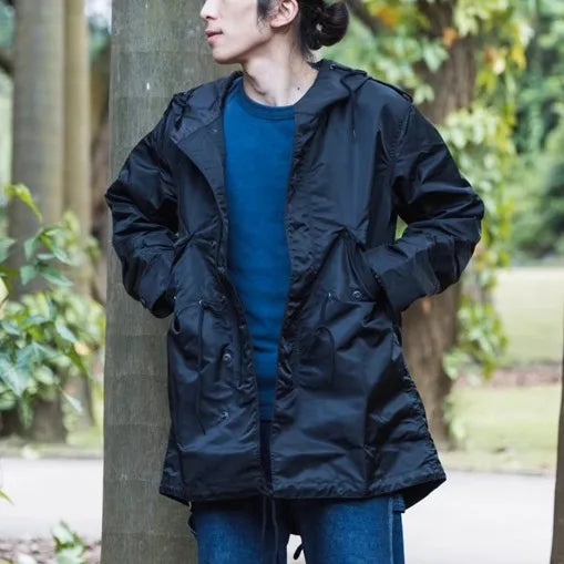Mens Parka Jacket Waterproof Durable Windbreaker