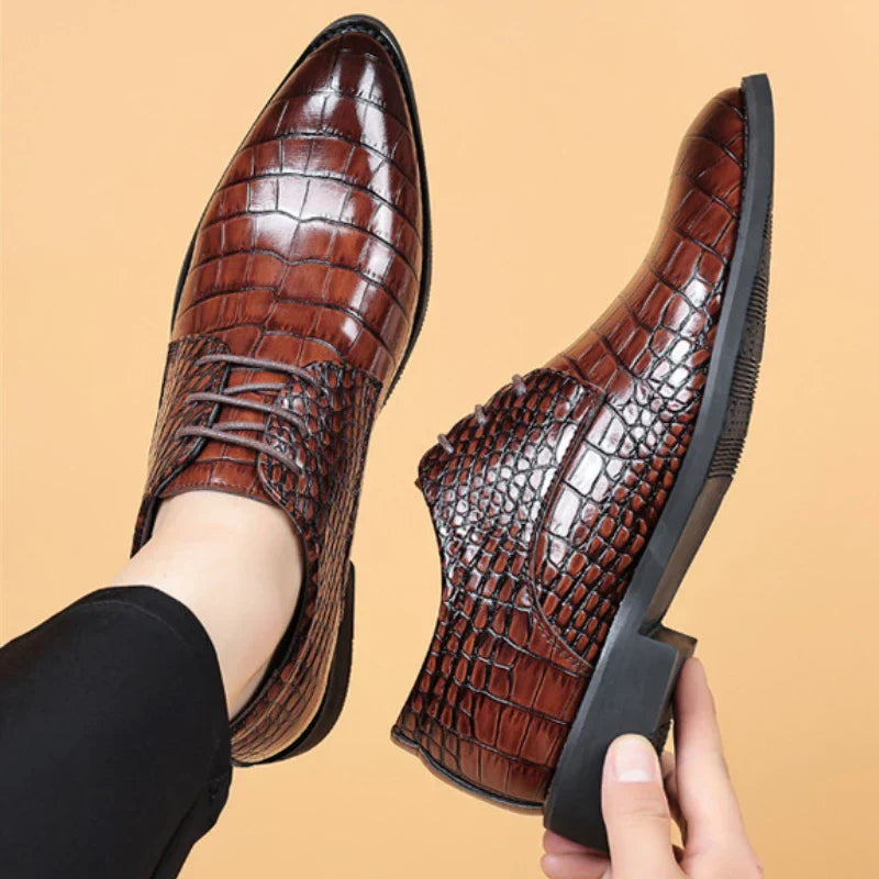 Mens Derby Shoes Leather Classic Fit