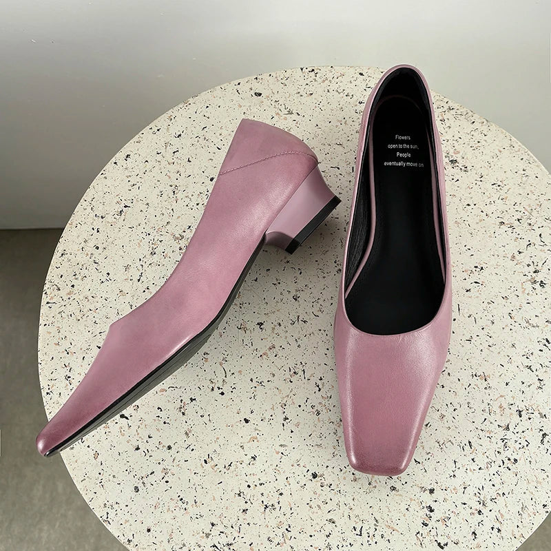 Womens Genuine Leather Pumps Classic Fit