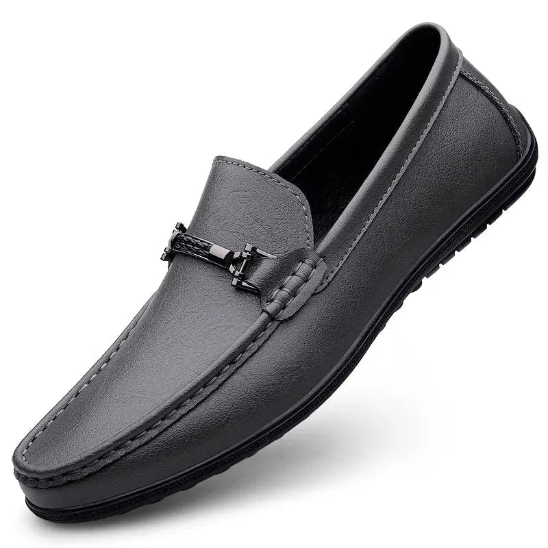 Mens Leather Loafers Classic Style with Modern Detail
