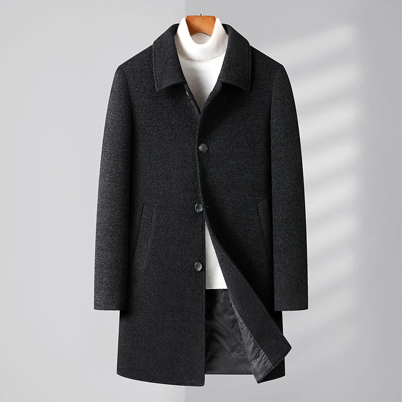 Mens Overcoat Wool Classic Fit