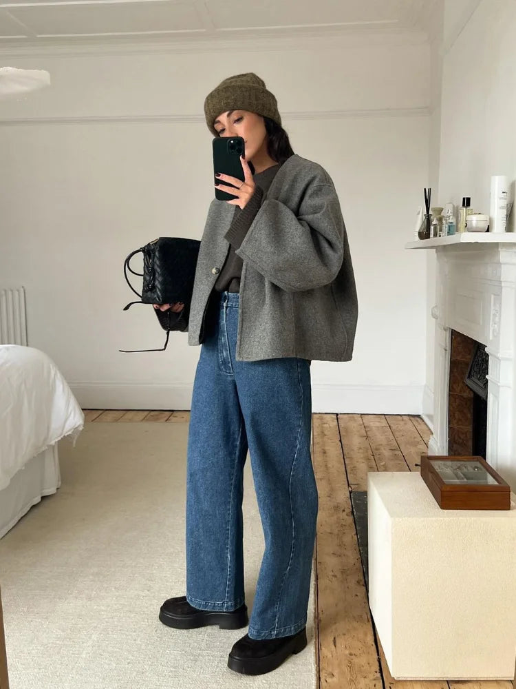 Womens Large Coat Relaxed Fit - BritishMode
