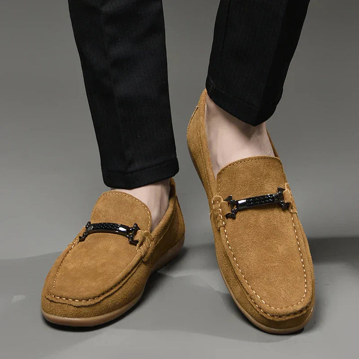 Mens Loafers Suede Slip-On