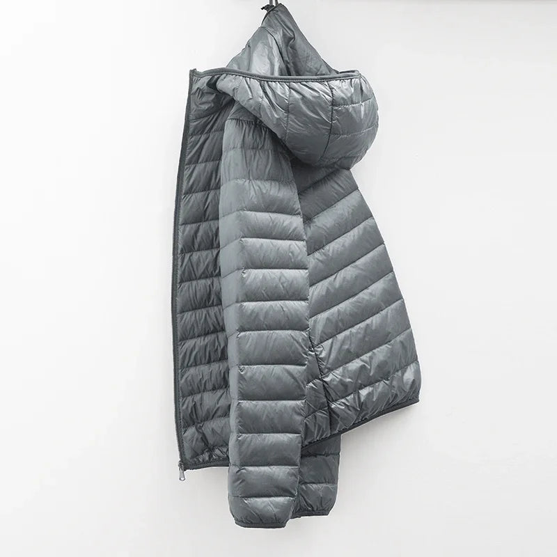 Mens Down Filled Parka Warm Winter Jacket