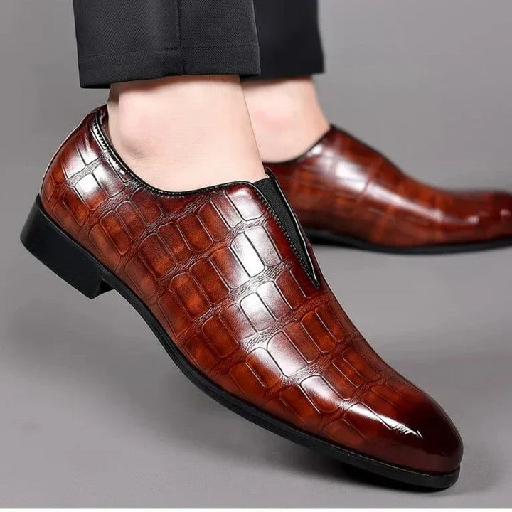 Mens Loafers Genuine Leather Slip-On