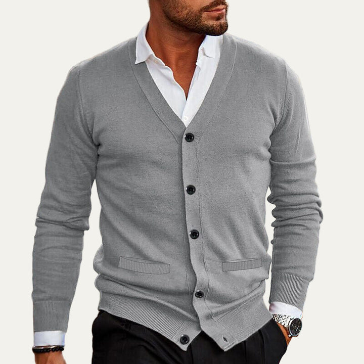 Mens Cardigan Knit Button Front Classic Fit