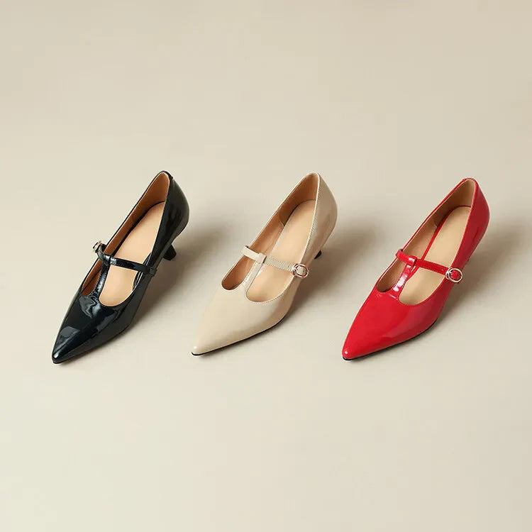 Womens Leather Heels Genuine Leather Classic Fit