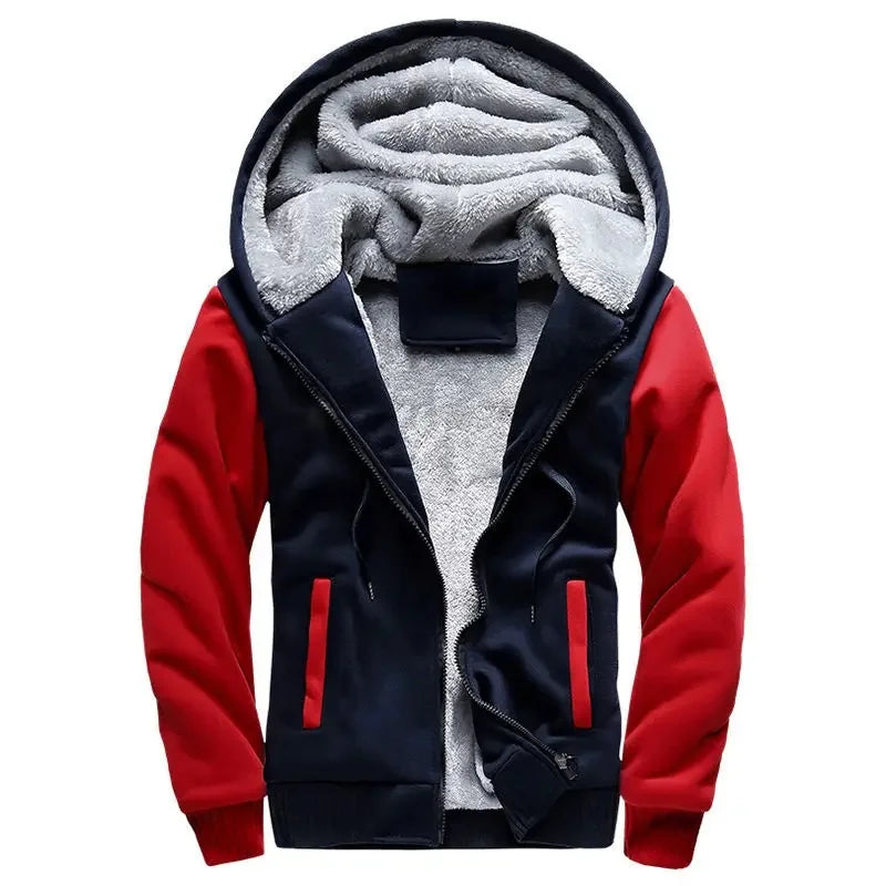 Unisex Quilted Fleece Jacket with Hooded Design