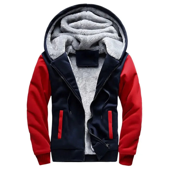 Unisex Quilted Fleece Jacket with Hooded Design