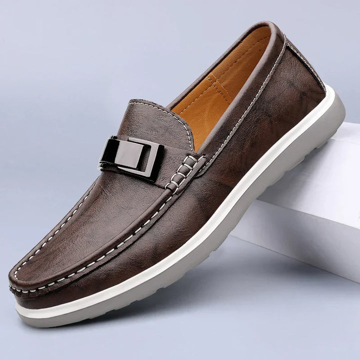 Mens Loafers Genuine Leather Slip-On - BritishMode