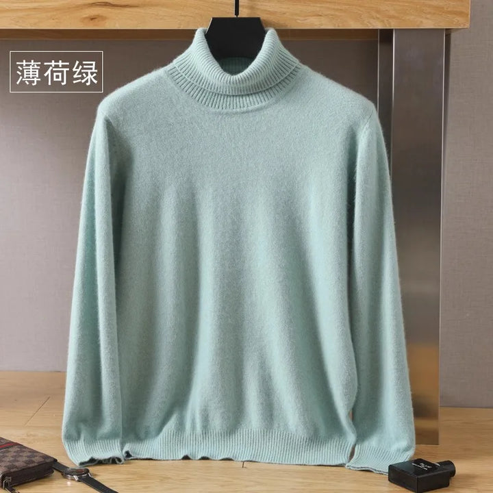 Mens Cashmere Crew Neck Sweater Soft Fit