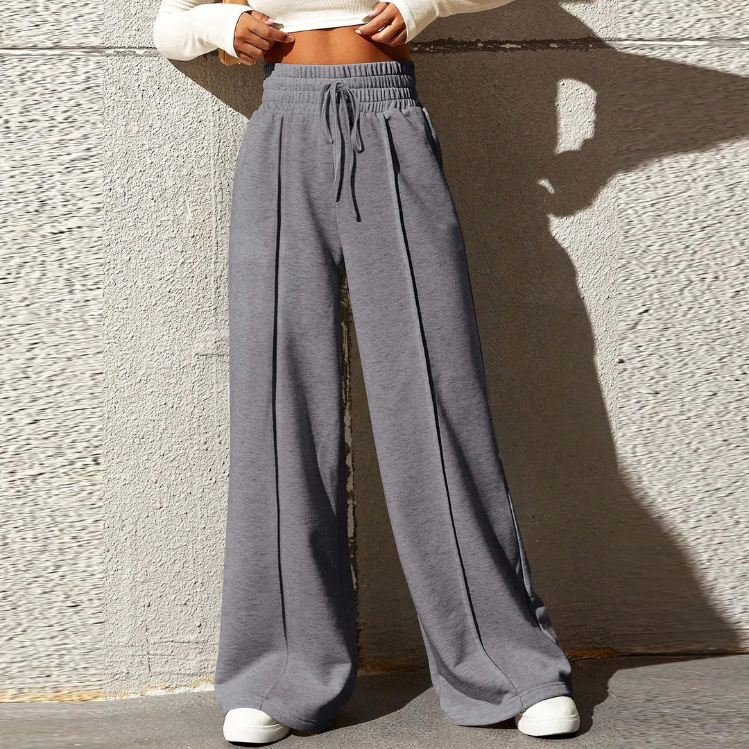 Womens Wide Leg Joggers with Elastic Waist Comfortable Fit