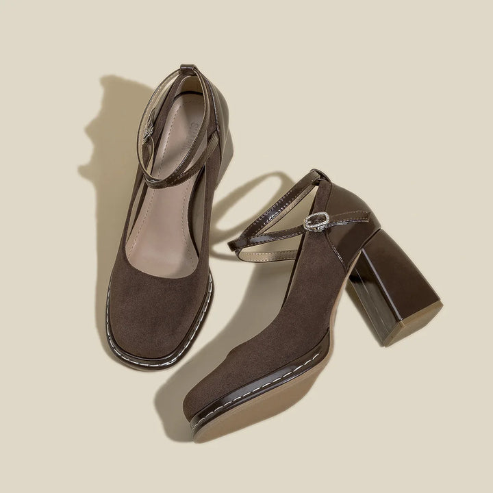 Womens Heeled Shoes Elegant Slip-On