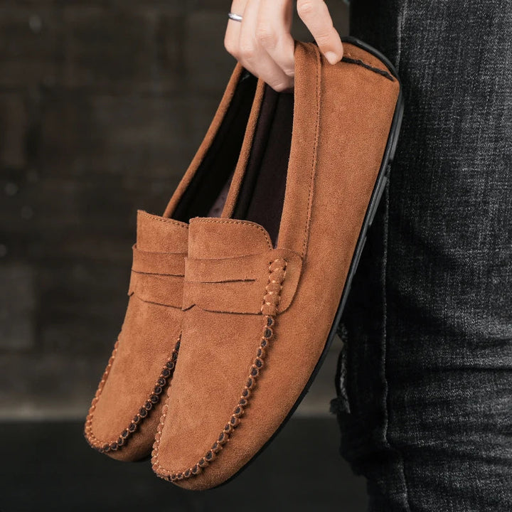 Mens Leather Slip-On Shoes Stylish Fit