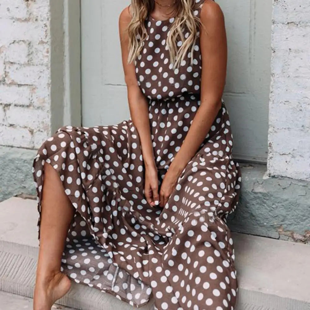 Womens Maxi Dress Floral Loose Fit