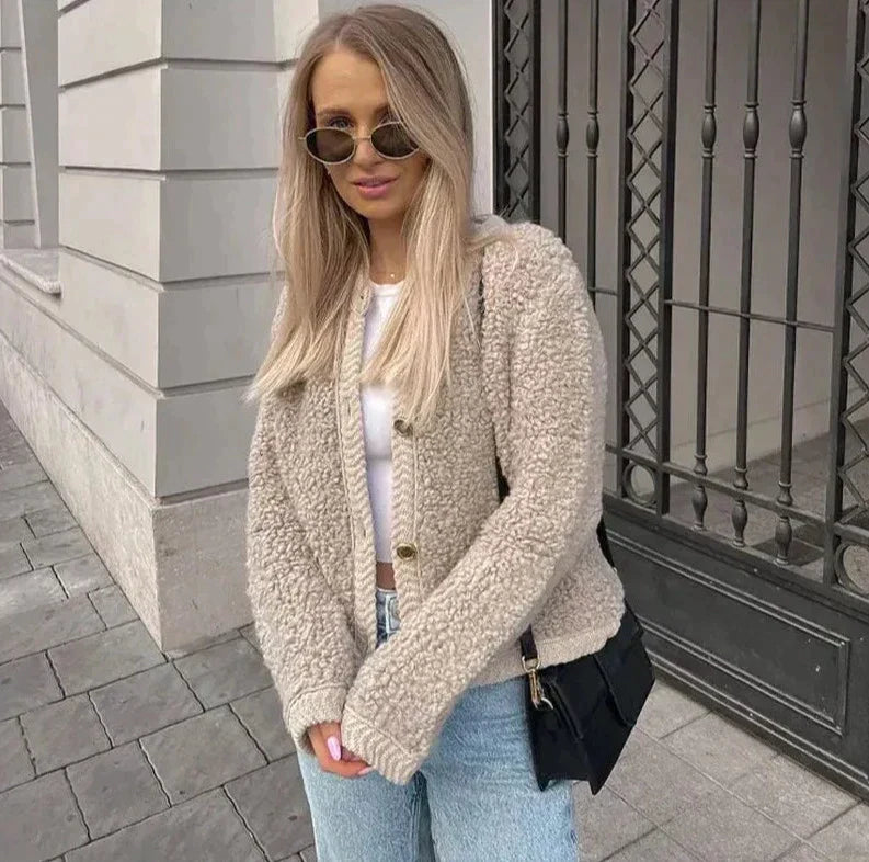 Womens Cardigan Coat Open Front Classic Fit - BritishMode
