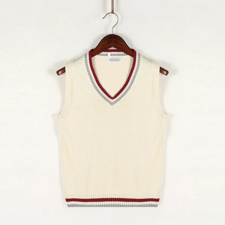 Womens Knit Vest Casual V-Neck Sweater Layer