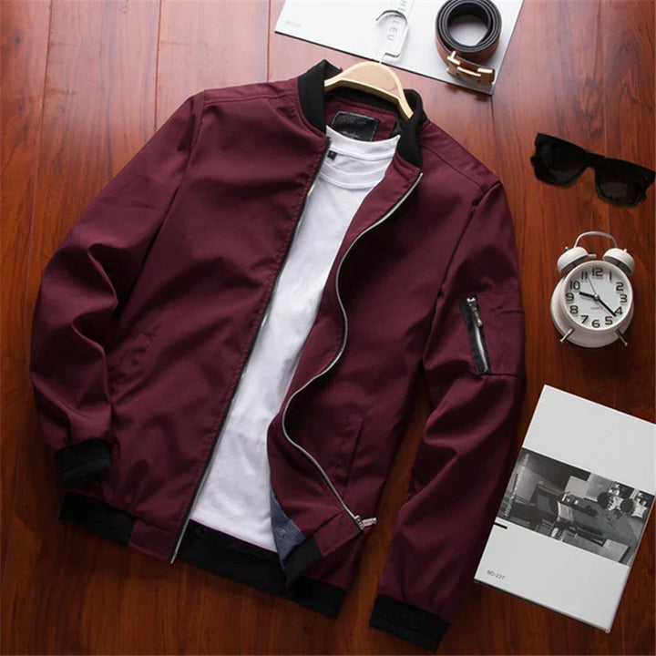 Mens Bomber Jacket Slim Fit Casual