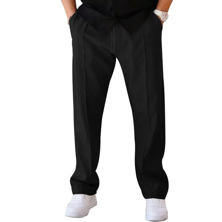 Womens Straight Leg Pants with Elastic Waist Comfortable Fit
