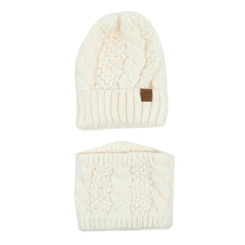 Womens Knit Hat and Scarf Set Warm Soft